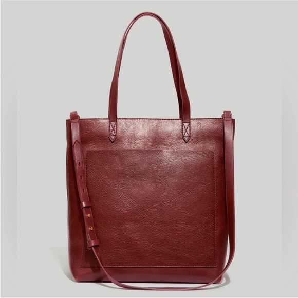 Madewell Handbags - The Zip-Top Medium Transport Leather Tote